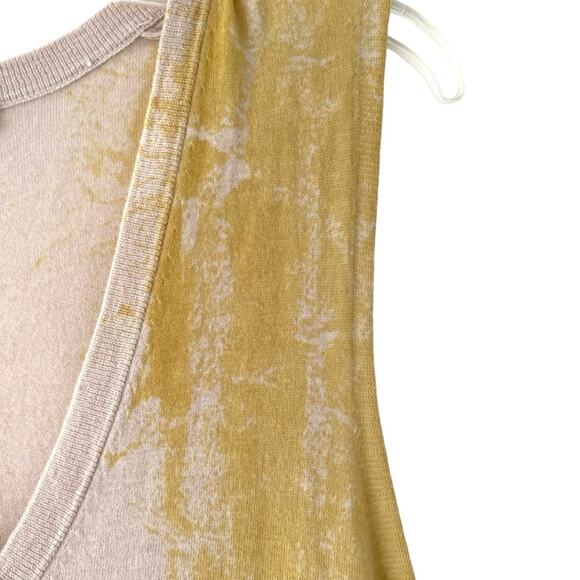 Equipment Cashmere V-Neck Yellow Cream Sweater Vest size small - Picture 3 of 4